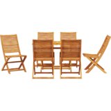 vidaXL 7-delni set vrtne jedilnice trda lesena akacija | Shoptok.si