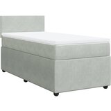 Maison Chic Box spring postelja - Vzmetna postelja z vzmetnico svetlo siva 90x200 cm žamet SL24539, (21890629) Cene