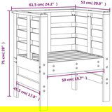  The Living Store Vrtna sedežna garnitura 3-delna trdna borovina - Vrtna Sedežna Garnitura, (21452466) | Shoptok.si