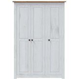 3 Ormar od borovine s vrata bijeli 118 x 50 x 171,5 cm Panama | shoptok.hr