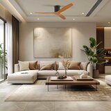  ZEVENTI - Stropni ventilator SPELLO Wi-Fi Tuya crna/hrast + daljinski upravljač | Eponuda.com