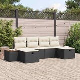  Sjedeća garnitura za vrt 6 pcs Crna 55 x 62 x 69 cm Poli ratan | shoptok.hr