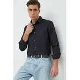Emporio Armani Košulja za muškarce, boja: tamno plava, regular, s klasičnim ovratnikom