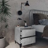  Noćni ormarić siva boja betona 40 x 35 x 50 cm od iverice | shoptok.hr