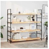 vidaXL Plutajuće police 4 kom 140x40x4 cm od neobrađenog drva bagrema - Prirodna 140 x 40 x 4 cm 4 1 | shoptok.hr