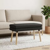  Klupa s dvostrukim slojem Crna 80 x 40 x 47 cm Tkanina | shoptok.hr