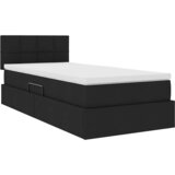 LED krevet za pohranu s madracem Crna 90 x 190 cm Tkanina | shoptok.hr