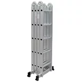 x aluminijasta štiridelna lestev 4 5 (višina: 5,72 m, transportna dolžina: 1,48 m, nosilnost: 150 kg)