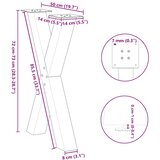  Noge za blagovaonski stol u obliku slova X, 2 kom, antracit, 50 x (72-73) cm, čelik | shoptok.hr
