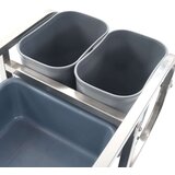vidaXL Kuhinjska kolica s plastičnim posudama 82x43,5x93 cm | shoptok.hr