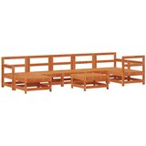  Set lounge namještaja za vrt 8 pcs Vosak Smeđa Masivna borovina - Vosak smeđa bor | shoptok.hr