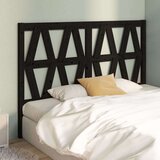  Posteljno vzglavje črno 166x4x100 cm trdna borovina, (20684706) | Shoptok.si