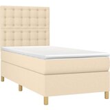  Box spring s madracem LED krem 100x200 cm od tkanine | shoptok.hr