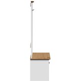 vidaXL Predsobna omara s kljukami "BODO" Bela in rjava 50x40x157 cm | Shoptok.si