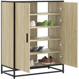 Furnova Omarica za čevlje sonoma hrast 75x38x97,5 cm inž. les in kovina, (21954523) Cene