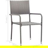  3-dijelni vrtni blagovaonski set sivi | shoptok.hr