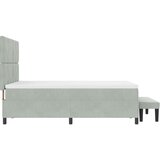 Krevet s boxspringom s madracem i klupom svjetlosiva 160x200 cm baršun | shoptok.hr