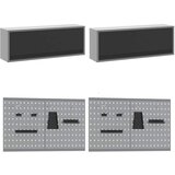  Set radnih ormarića s ladicama s pohranom 10 kom. Crna | shoptok.hr