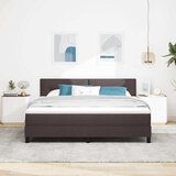  Krevet s opruga kutije Tamno smeđa 180 x 200 cm tkanina | shoptok.hr