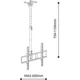 Jolly Line TCM-3280, stropni nosač za TV 32"-80", 75kg, tilt +5°-20°, rot. ±90 | shoptok.hr