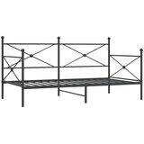 vidaXL Dnevna postelja brez vzmetnice Črna 100x200 cm Jeklo | Shoptok.si