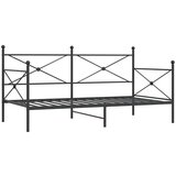 vidaXL Dnevni krevet bez madraca crni 100x200 cm čelik | shoptok.hr