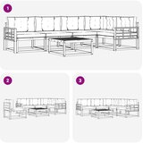  Set vanjskih sofa 6 kom. Bijela i bež Poliester | shoptok.hr