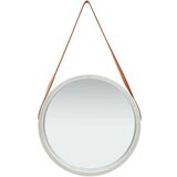 Zidno ogledalo s trakom 50 cm srebrno | shoptok.hr