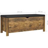  Kutija za pohranu s jastukom boja hrasta 105x40x45 cm drvena | shoptok.hr