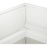 Vrtna saksija Bijela 200 x 40 x 60 cm Čelična vrata | shoptok.hr
