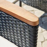 Ambia Garden vrtna garnitura jeklo krem barve, črna, barve akacije | Shoptok.si