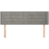 Uzglavlje s ušima svjetlosivo 147x16x78/88 cm baršunasto | shoptok.hr