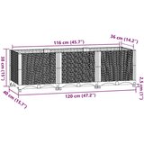  Povišena gredica 120x40x38 cm od polipropilena | shoptok.hr