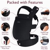 Momcozy otroški nosilec črne barve iz bombaža, BC001-BL12NB-A | Shoptok.si
