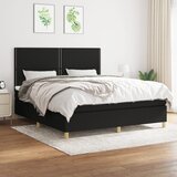 The Living Store Box spring postelja z vzmetnico črna 160x200 cm blago - Box Spring Postelja, (21512635) Cene