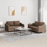  2-dijelni set sofa s jastucima smeđi od tkanine | shoptok.hr