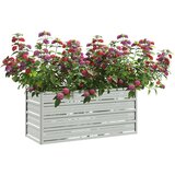  Povišena vrtna gredica 100 x 40 x 45 cm pocinčani čelik srebrna | Eponuda.com