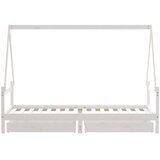  Okvir za dječji krevet s ladicama bijeli 90 x 200 cm borovina | shoptok.hr