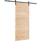 vidaXL Drsna vrata Rjava 80 x 208 cm Trdna borovina | Shoptok.si