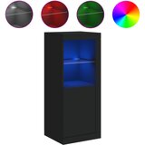 Maison Chic Komoda - Predalnik z LED lučkami črna 41x37x100 cm, (21717175) Cene