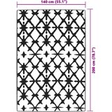 vidaXL Vanjski tepih plavo-bijeli 140x200 cm PP | shoptok.hr