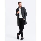 Ombre Men's lightweight single-breasted coat - graphite u
