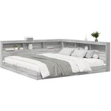 Krevet s policama s uzglavljem Sivi hrast sonoma 180 x 200 cm | shoptok.hr