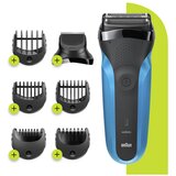 Braun aparat za brijanje i styler 310BT, Serija 3, Wet & Dry, Crno/plavi | Eponuda.ba