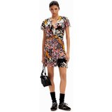 Desigual Haljina 'M. Christian Lacroix' žuta / orhideja bijela / crna / bijela | shoptok.hr