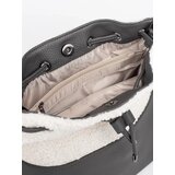Shelvt Grey women's handbag with lamb fur | Shoptok.si