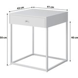 XXXL Nočna Omarica Mona Bela, Kovinska | Shoptok.si