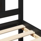 Okvir za krevet od masivnog drva crni 140 x 190 cm | Eponuda.com