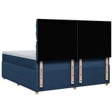 vidaXL Box spring postelja z vzmetnico modra 200x200 cm blago, (21306402) | Shoptok.si