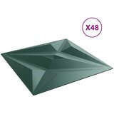  Zidne panele 48 pcs Zvijezda zelena 50 x 50 cm XPS pjena | shoptok.hr
